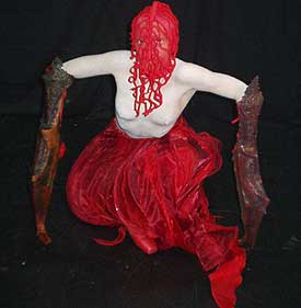 Bailarina vestida de rojo de la obra 'Tic-tac'.