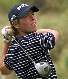 Pablo Martín Benavides, después de dar un golpe con el  driver. 