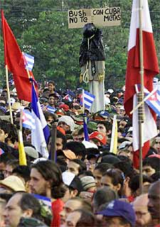 Manifestación del Primero de Mayo ayer en La Habana.