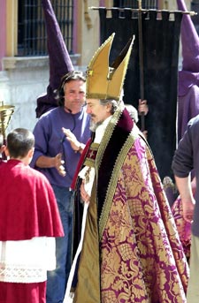 Robert de Niro durante el ensayo del filme  El puente de San Luis Rey , en Málaga. rnrn EFE