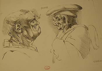 Dibujo de Leonardo da Vinci en un grabado realizado en 1784 por Carlo Guiseppe  Gerli, expuesto en el Museo del Louvre