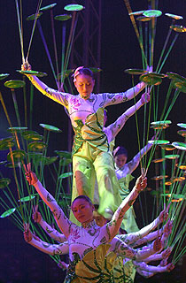 Número 'Las hojas de loto', del Gran Circo Nacional Chino.