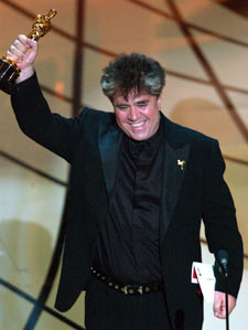 Pedro Almodóvar, con el Oscar al mejor guión por  Hable con ella. 