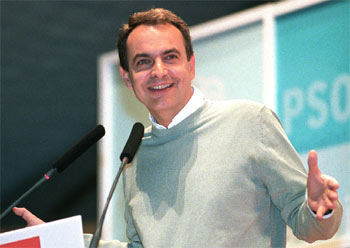 José Luis Rodríguez Zapatero, durante un mitin del PSOE.