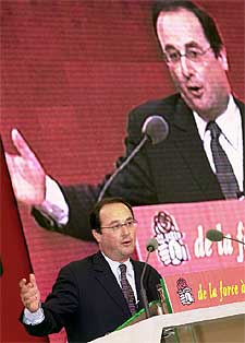 François Hollande, ayer, en el 73º Congreso Socialista en Dijon.