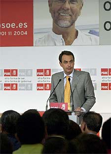 José Luis Rodríguez Zapatero, durante un acto ayer en Madrid.