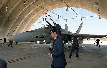 El príncipe, en la base de Torrejón