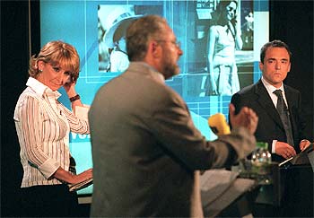 Los candidatos a la presidencia de la Comunidad de Madrid, en un debate televisivo.