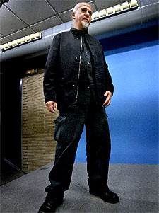 Peter Gabriel, ayer en Barcelona.