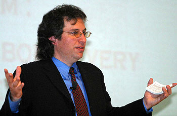 El ex pirata informático Kevin Mitnick, ayer en Santiago de Compostela.