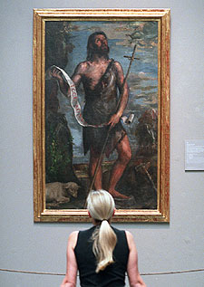  San Juan Bautista (1531-1532),  de Tiziano, en el Pradrnrno.