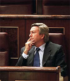 Luis de Grandes, en un pleno del Congreso.