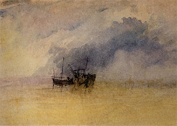  Barcos encallados en el arenal  (hacia 1830), de Turner, acuarela de la Tate Gallery que se expuso en la Fundación March el pasado mes de septiembre.