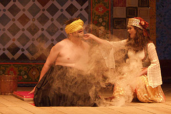 Una imagen de la representación de  El rapto en el serrallo. 