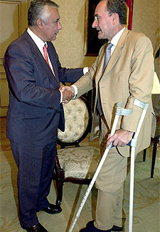 Arenas y De la Torre, ayer.