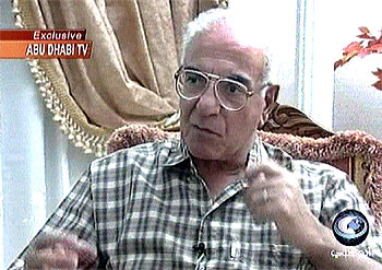 El ex ministro de Información Mohamed Said al Sahaf, durante su entrevista en Abu Dhabi TV.rnrn  ASSOCIATED PRESS