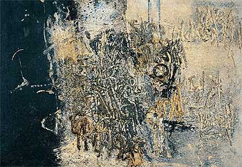  Pintura, 1956 , una de las obras de Rafael Canogar que se exponen en Varsovia.