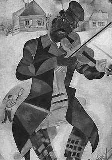  Violinista verde  (1923-1924), de Chagall, en la exposición  De Picasso a Pollock  .