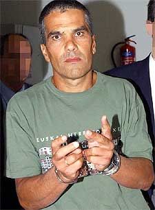 Juan Carlos Iglesias Chouzas,  Gadafi,  ayer, a su llegada a Barajas.