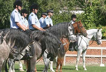 La policía montada de Parla.