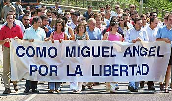 Homenaje a Miguel Ángel Blanco en Ermua