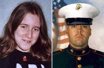 La joven británica Shevaun Pennington y Toby Studabker, que dejó el Ejército estadounidense en junio.