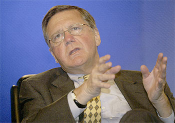 Jeb Stuart Magruder, durante la presentación del documental en el que revela datos sobre el  caso Watergate. 