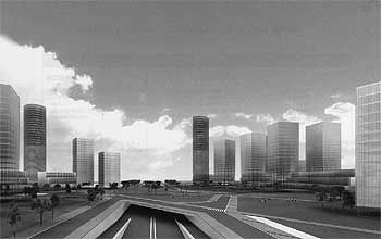 Vuelven las obras a la Gran Via junto a la plaza de Cerdà