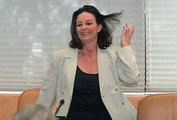 La dirigente socialista Ruth Porta, en la comisión de investigación de la Asamblea de Madrid.