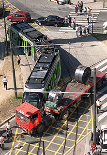 Colisión entre el tranvía y un camión
