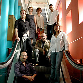 El reparto de la obra  Como en las mejores familias. 