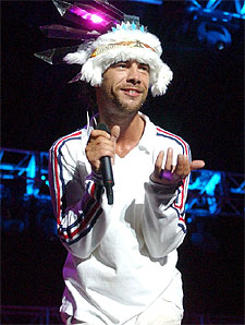 Jamiroquai, el miércoles, durante su actuación en San Javier.