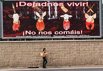 Publicidad vegetariana.