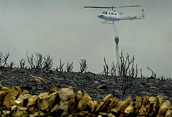 Incendio junto al balneario de Benassal