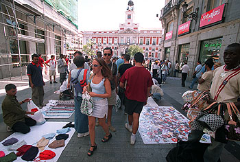 El mercadillo de la Puerta del Sol