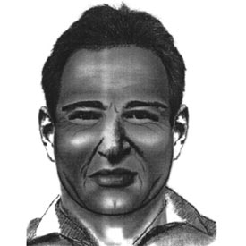 Hombre de 4045 años de edad, 1'701'75m., de estatura, complexión normal, tez blanca, pelo corto, liso, de color negro, sin barba ni bigote, sin gafas, con un tatuaje grande en parte superior del brazo derecho representando una calavera a la cual le salía una culebra de los ojos y un cuchillo. Portaba pulsera en la muñeca derecha de perlas pequeñas de colores blancas y negras, habla español.