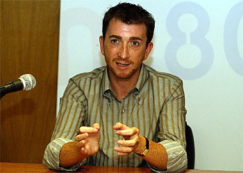Pablo Motos, director y presentador de  No somos nadie,  ayer, en la presentación de la nueva temporada de M-80.