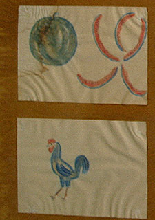 Un detalle de un dibujo del poeta.