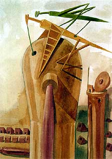 'Grillos' (1998), serigrafía de la serie 'Mediaciones', obra de Miquel Navarro sobre Wallace Stevens.