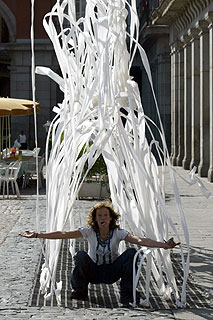Corrientes (de aire) artísticas en la Plaza Mayor.
