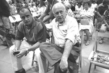 Joseba Egibar y Xabier Arzalluz, en un acto del PNV en Zarautz.