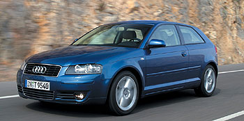 El Audi A3 con motor 3.2 V6 y cambio DSG acelera de 0 a 100 kmh. en 6,5 segundos.