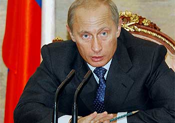 El presidente ruso, Vladímir Putin, durante un encuentro con su Ejecutivo, el pasado lunes en el Kremlin