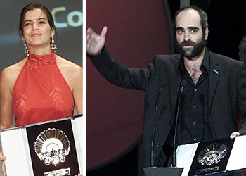 Laia Marull y Luis Tosar, Conchas de Plata a las mejores interpretaciones  por la película  Te doy mis ojos. 