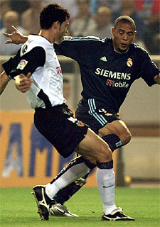 David Navarro, el sábado en Mestalla ante el Madrid.