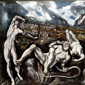  Lacoonte  (comienzos de la década de 1610), de El Greco, procedente de la National Gallery de Washington.