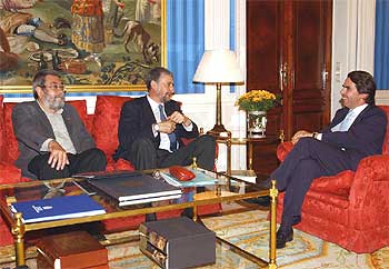 Méndez y Fidalgo, con el presidente año y medio después