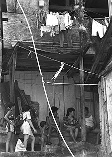 Habitantes de la favela de Santa Marta en Río de Janeiro.