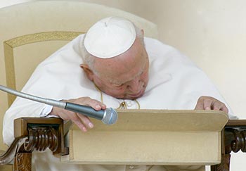 Juan Pablo II, durante la audiencia general de los miércoles.