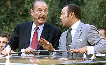 El presidente Jacques Chirac y el rey Mohamed VI, ayer en Fez.